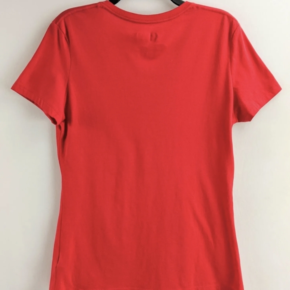 Kansas City Chiefs NFL Team Apparel Womens Sz Large Short Sleeve V-Neck - Picture 2 of 12